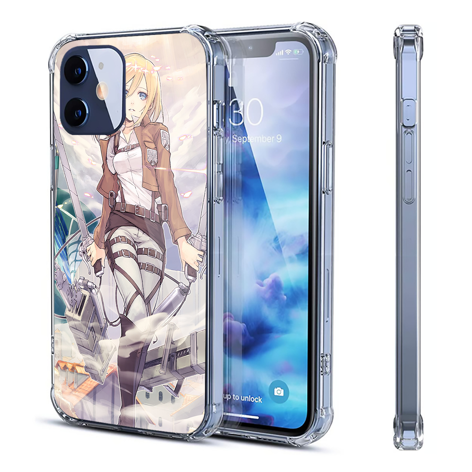 （画像用） 進撃の巨人 Attack on Titan 【iPhone 12シリーズ対応】透明スマホケース（クリアソフトケース）